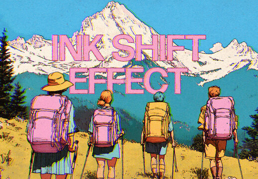 Ink Shift Effect For Poster And Social Media Design