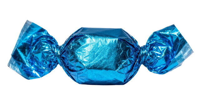 Blue metallic foil wrapped candy sweet treat