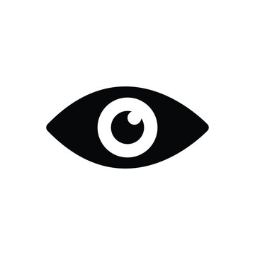 Eye icon set. Retina scan eye icons. Simple eyes collection.