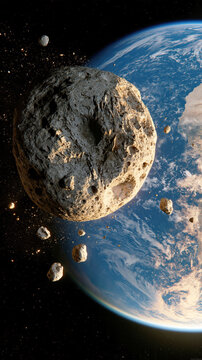 Massive Asteroid Approaching Planet Earth