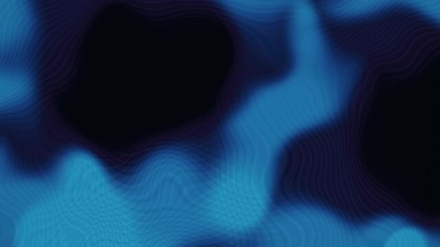 Blue abstract background with flowing dark waves