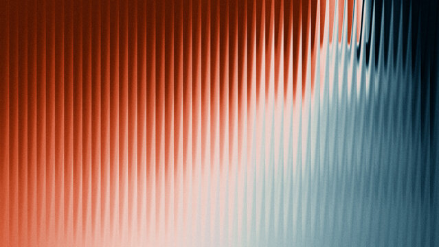 Rust orange and pale blue gradient with vertical ribbed distortion