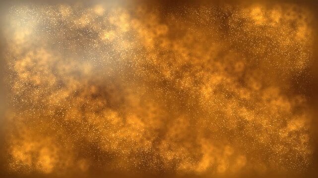 Golden particles swirling in a glowing abstract cloud