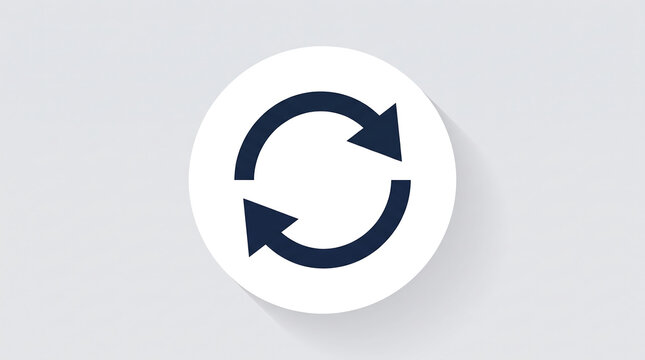 Refresh icon with circular arrows isolated on transparent background