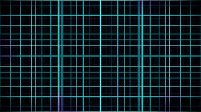 Glowing cyan digital grid forming abstract geometric pattern