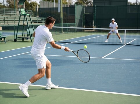 tennis player in action