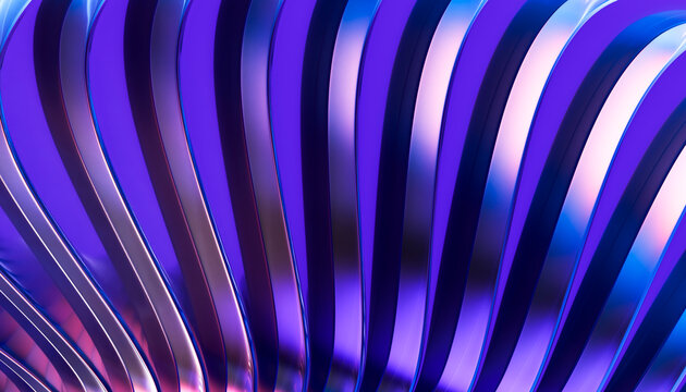 Neon violet 3D repeating arcs suggesting high speed computing and processing