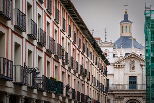 Valladolid, Spain - September 10, 2026: Views of the various buildings surrounding Plaza de Zorrilla, in the historic center of the city of Valladolid, Spain.	

