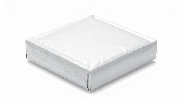 Padded bubble mailer with a blank exterior, isolated on pure white background.