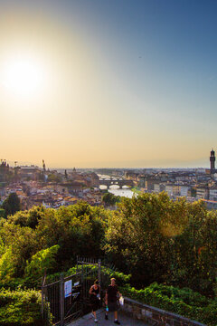 Sunset at Florence, Italy, Seen From Michangelo Point