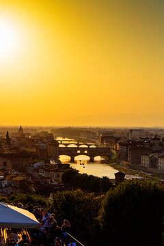 Sunset at Florence, Italy, Seen From Michangelo Point