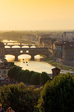 Sunset at Florence, Italy, Seen From Michangelo Point