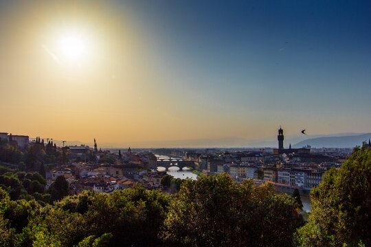 Sunset at Florence, Italy, Seen From Michangelo Point