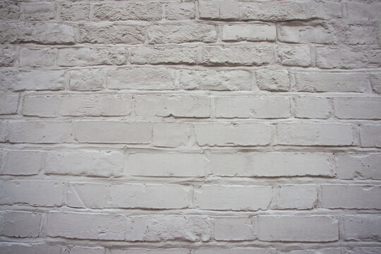 Ściana z białej cegły. White brick wall	