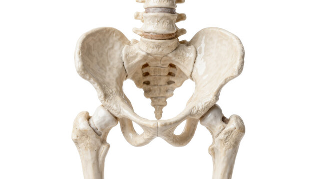 Human pelvis and hip bones, isolated on transparent background