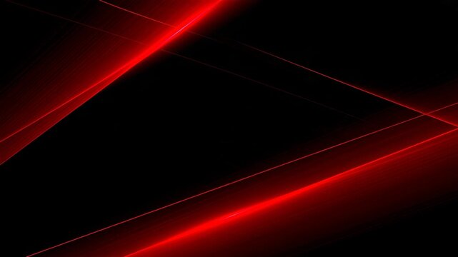 Red laser beams move across a black background, shifting their angles and crossing as the light patterns change over time.
