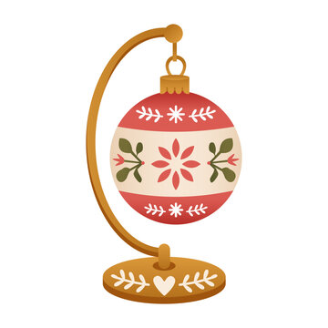 Winter Earmuffs have a red curved headband joining two pads with red flowers and green leaves. Their rounded shape suits winter apparel cards and labels.