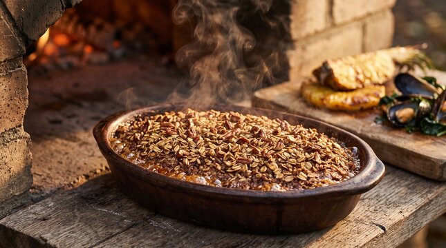 Fresh whole grain bake in warm autumn oven light