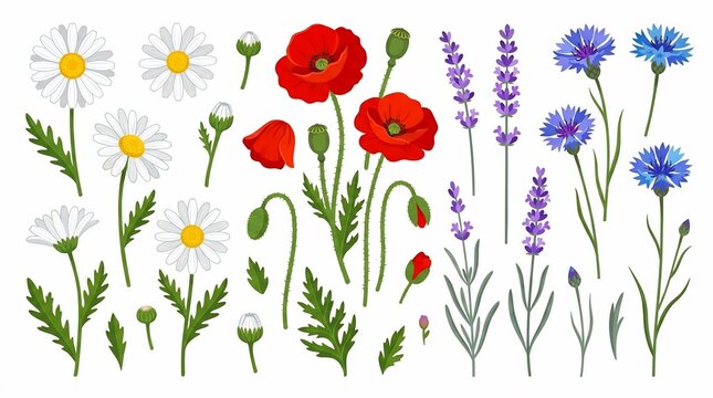Wildflower floral set