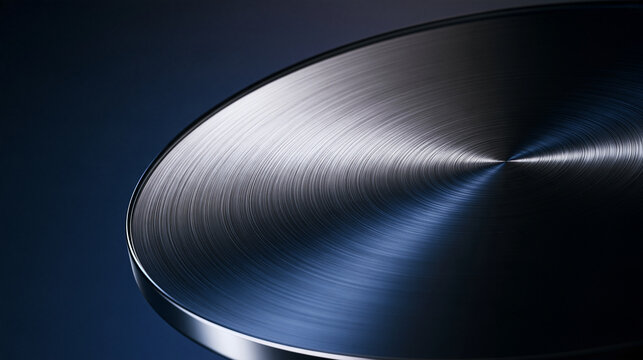 Brushed Metal Surface with Circular Machined Texture
