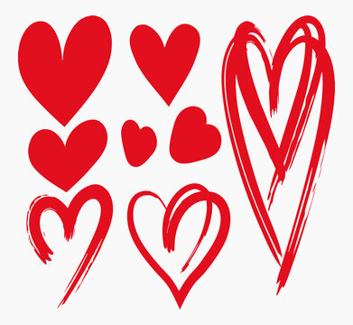 Collection Of Red Heart Symbols And Love Vectors