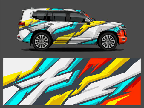 colorful abstract suv vehicle design