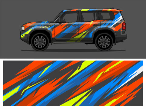 colorful abstract suv vehicle design