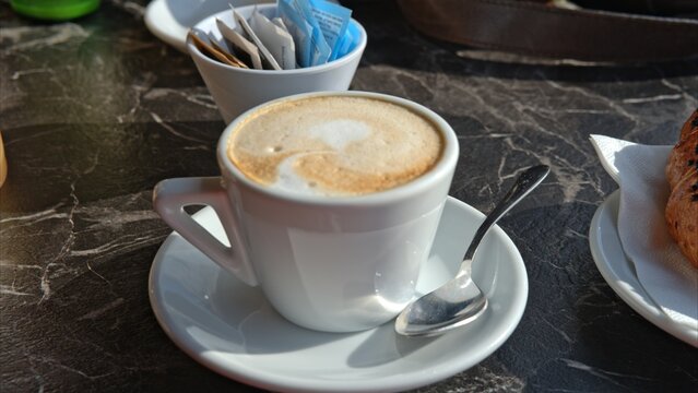  Italian Breakfast - Cappuccino at a caf&egrave;