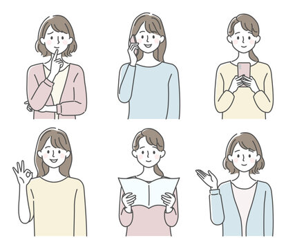 20代女性ポーズコレクション
