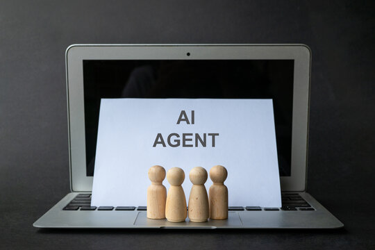 AI Agent - note on paper on top of computer laptop