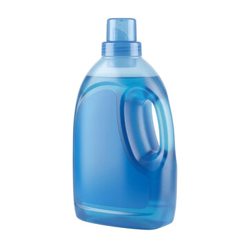 Blue liquid laundry detergent bottle