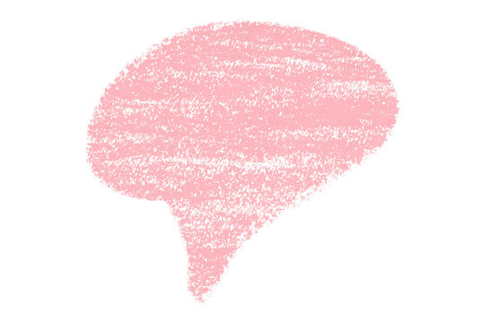 A separate pink speech bubble on a transparent background.