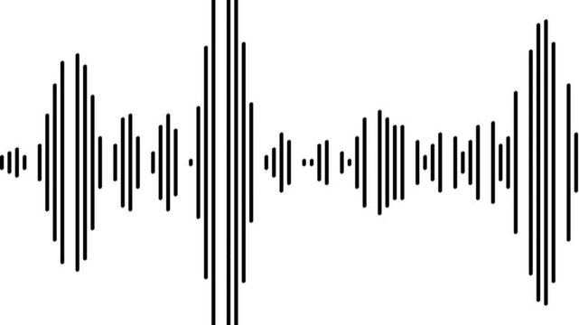 Dynamic audio waveform animation: pulsing sound visualization for music and tech projects