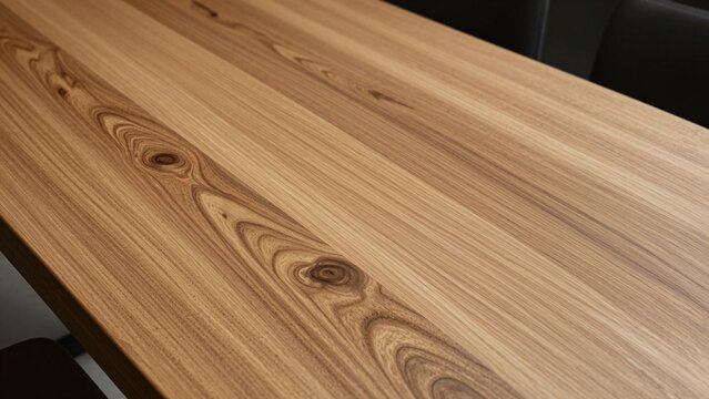 Oak Woodwork Table Top and Table in Dining Room Setting