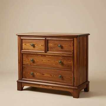 Attractive Wooden Dresser in Rich Wood Tone