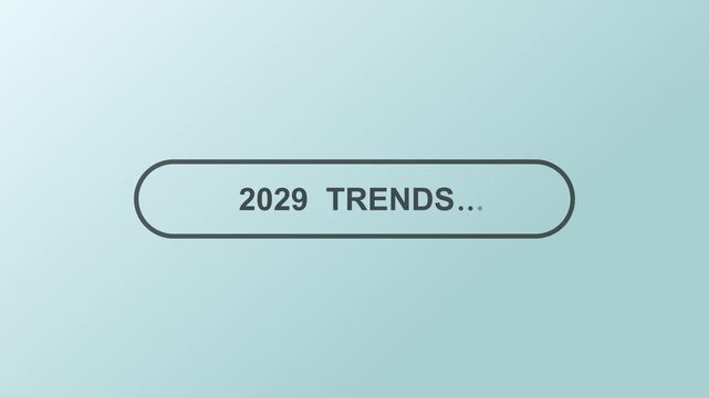 2029 Trends announcement banner with modern interface design and business projections forecast