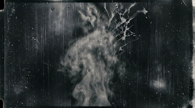 Abstract dark graphite texture with scratched surface and smoky distressed overlay effect