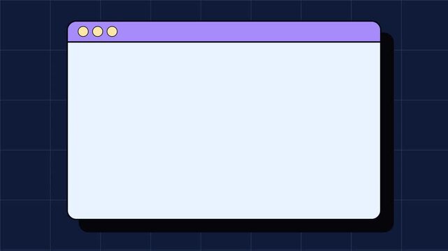 Minimalist browser window frame mockup template on dark grid background.