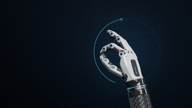 Bionic Prosthetic Robotic Hand Grip Gestures Seamless Loop