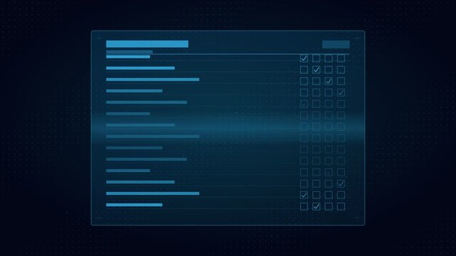 Corporate business blue tax form seamless loop background