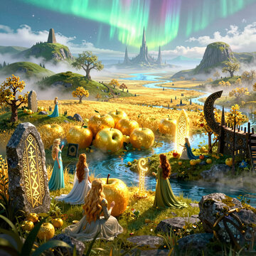 Vanaheimr, the luminous homeland of the Vanir gods in Norse mythology