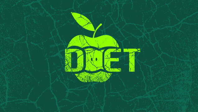 Diet symbol, color vector illustration