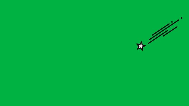 Two Shooting Stars Crossing on Diagonal Tracks