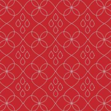 Red traditional embroidery seamless pattern background