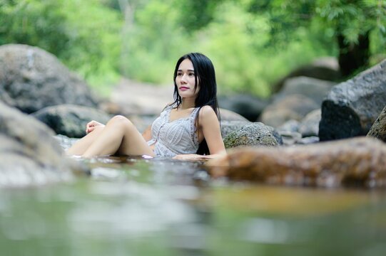 Serene Moment at Wang Takrai Waterfall in Nakhon Nayok, Thailand