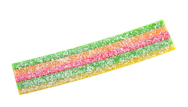 colorful bubble gum stick, isolated on transparent background