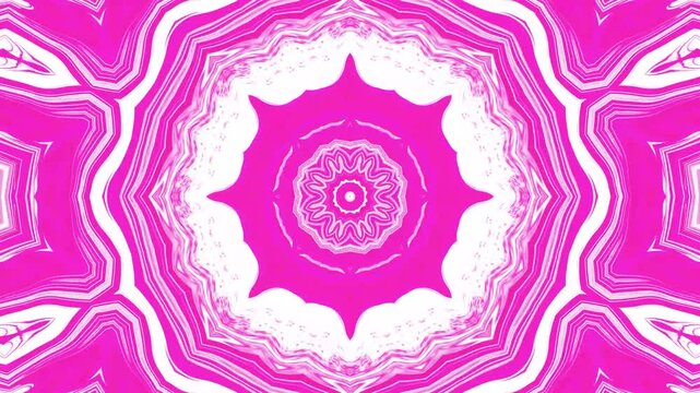 Pink Kaleidoscope Geometric Pattern Background Animation