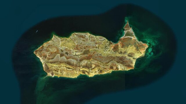 Cubagua Island Map Animation 4K