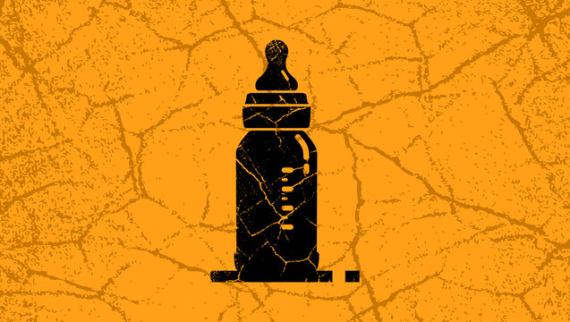 Baby bottle, color vector illustration