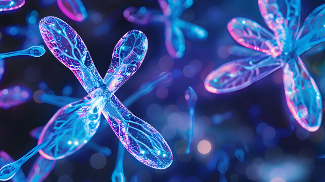 3D meiosis illustration showing cell division, chromosome separation, and genetic variation in biology.